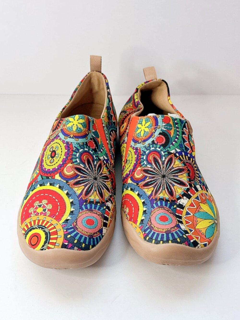 Women’s Size 10 UIN Blossom Canvas Slip-On Shoes Colorful Casual Flats